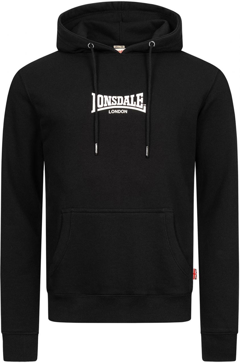 LONSDALE Mikina 'Beetham'  čierna / biela