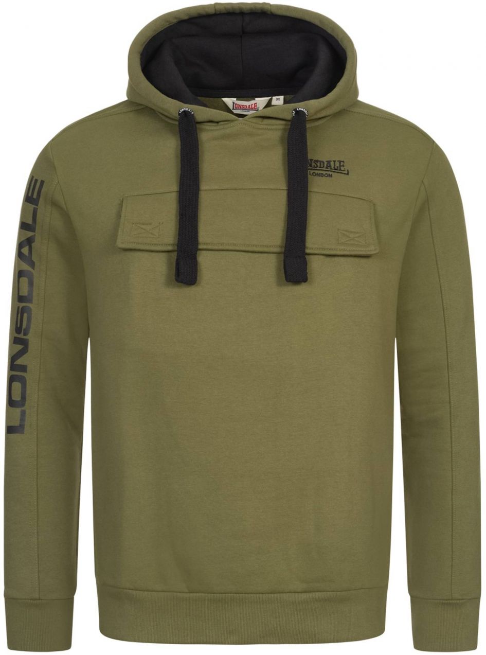 LONSDALE Mikina 'Rushen'  olivová / čierna