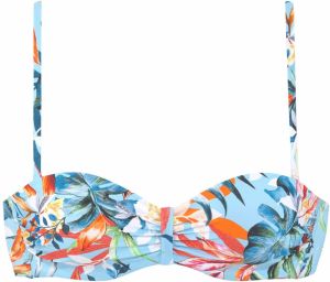 VENICE BEACH Bikinový top  modrá / svetlomodrá / tmavozelená / oranžová