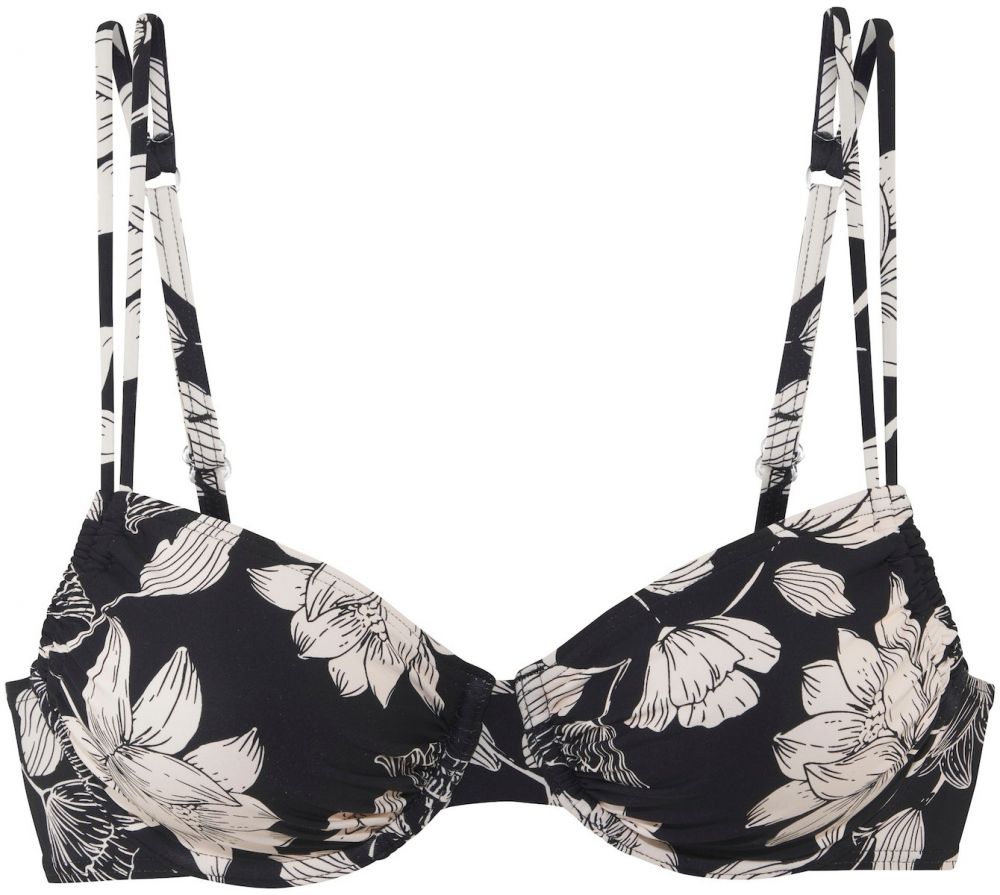 s.Oliver Bikinový top 'LM'  čierna / biela