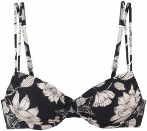 s.Oliver Bikinový top 'LM'  čierna / biela