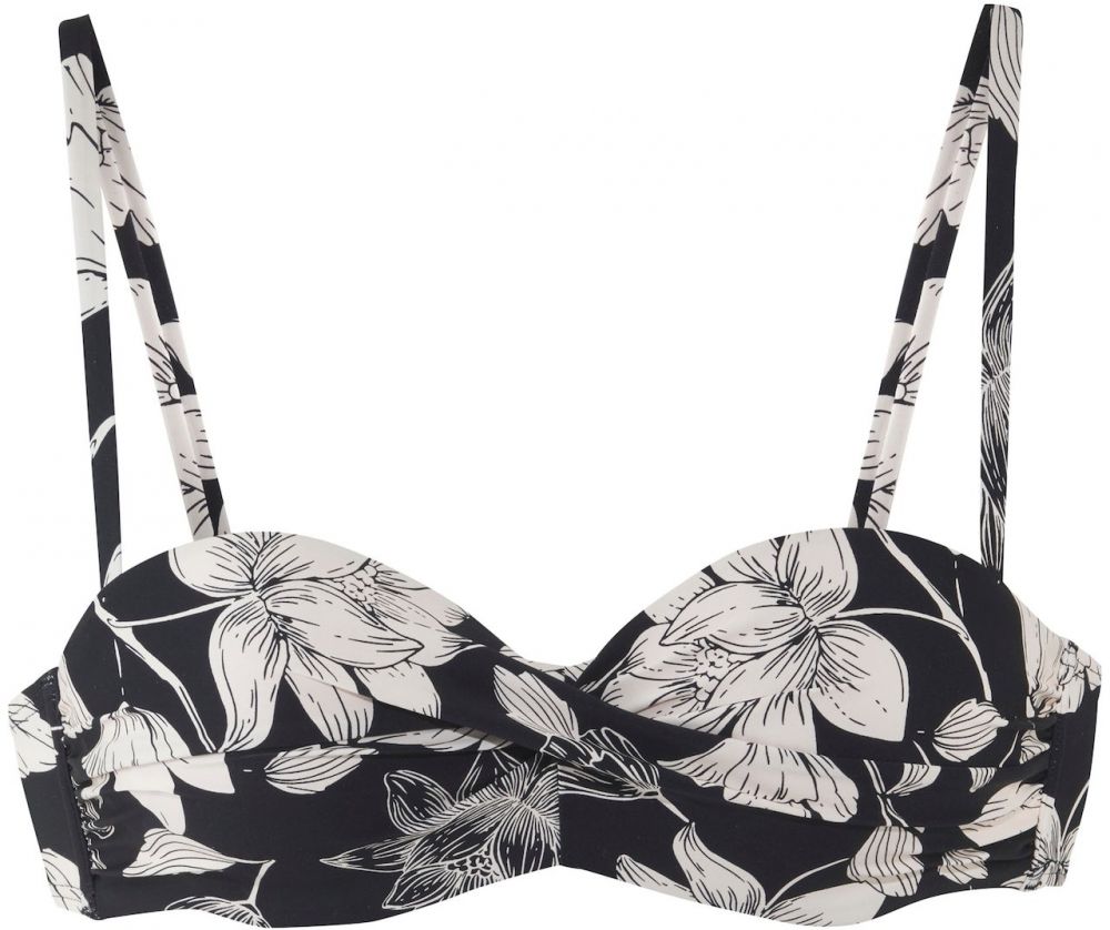 s.Oliver Bikinový top 'LM'  čierna / biela