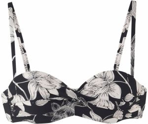 s.Oliver Bikinový top 'LM'  čierna / biela