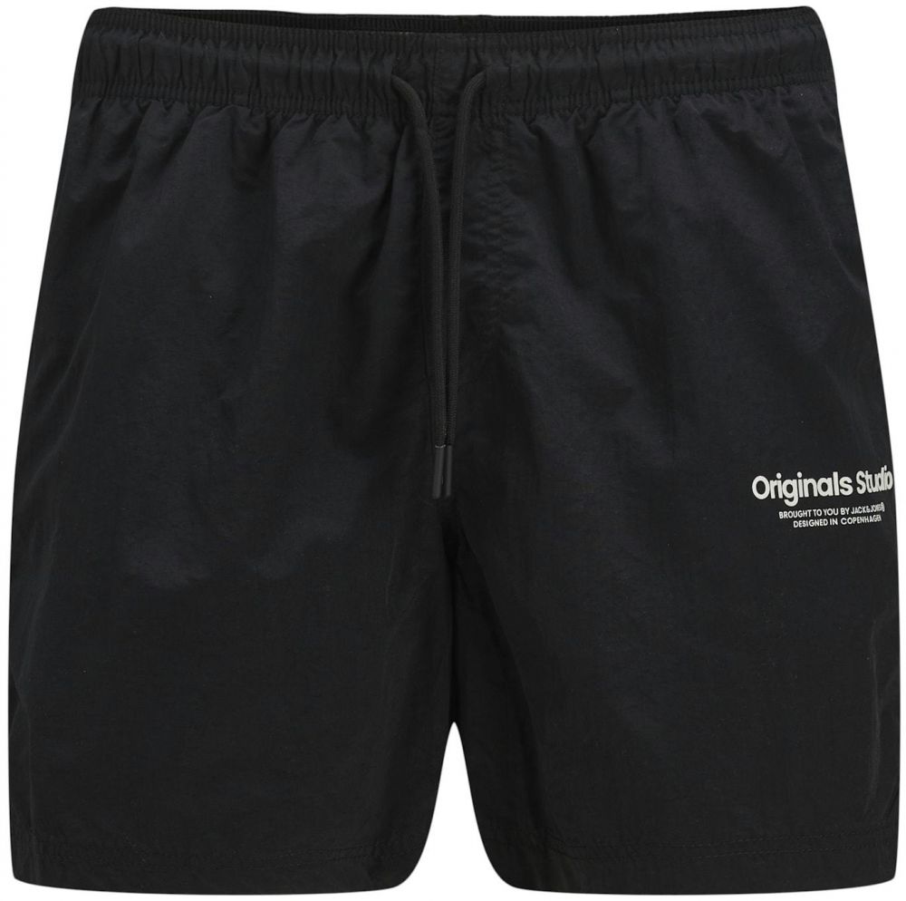 JACK & JONES Plavecké šortky 'NAXOS'  čierna / biela