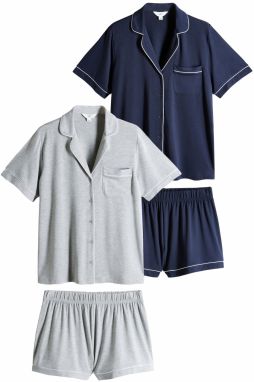 The Set Kraťasy  námornícka modrá / sivá melírovaná