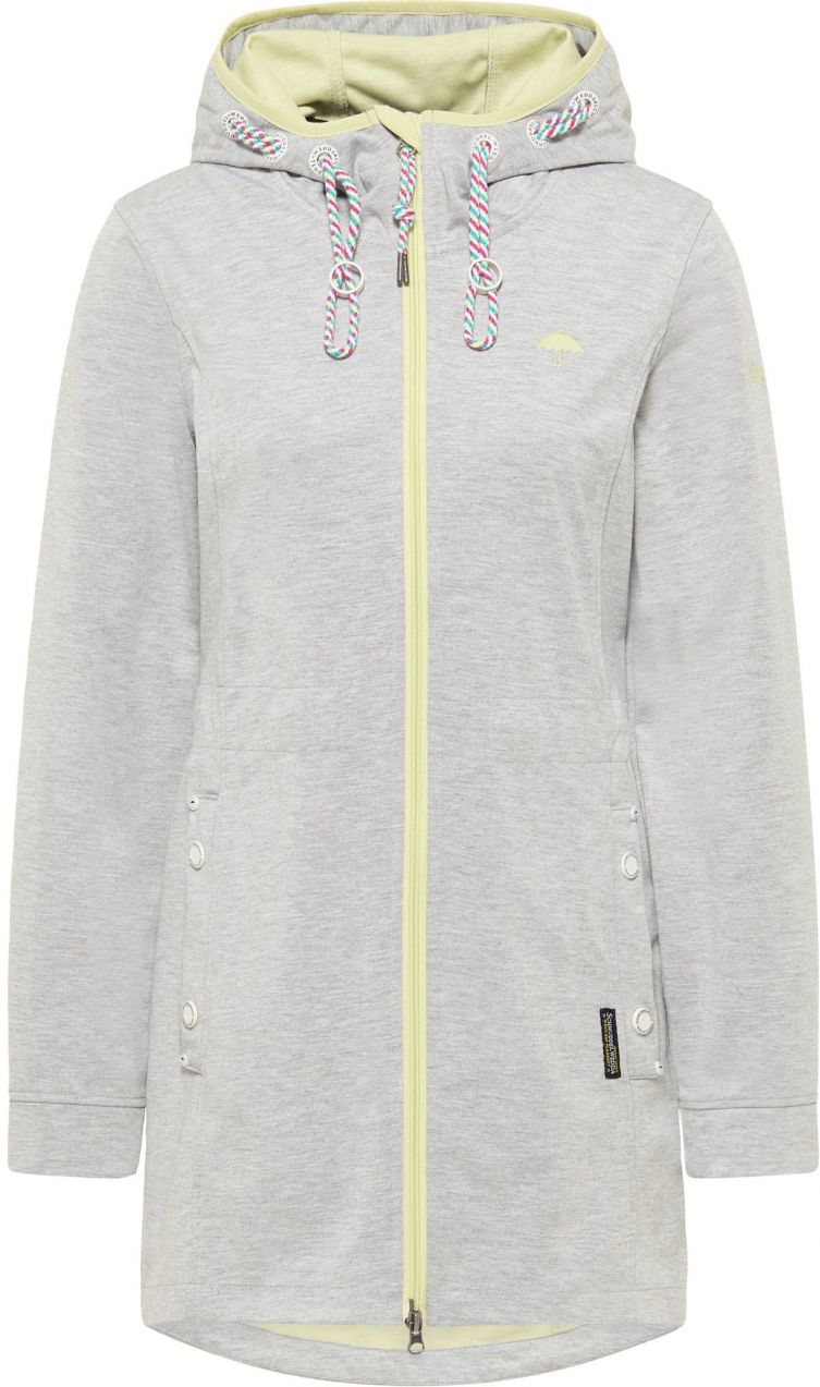 Schmuddelwedda Tepláková bunda  citrónová / sivá melírovaná