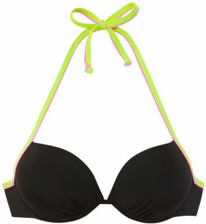 BUFFALO Bikinový top  jablková / fuksia / čierna