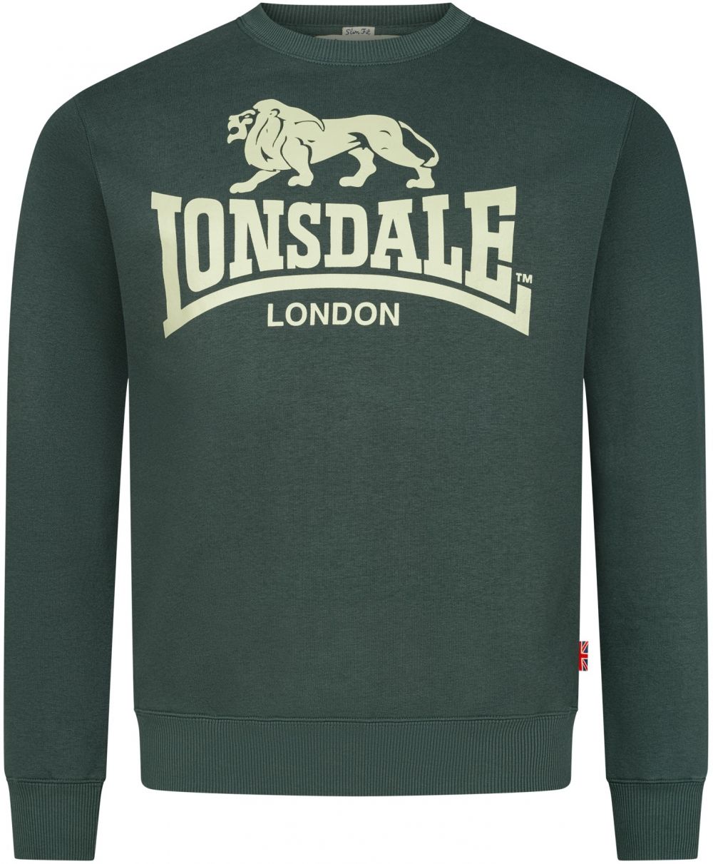 LONSDALE Mikina 'GO SPORT'  nebielená / zelená