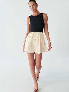 BWLDR Šaty 'VIEW MINI DRESS'  nebielená / čierna