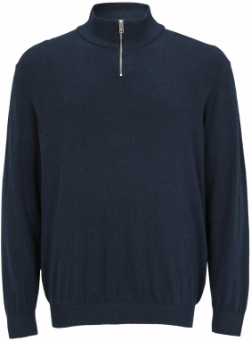 Jack & Jones Plus Sveter 'JJEEMIL'  námornícka modrá