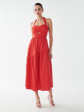 BWLDR Šaty 'LANA MIDI DRESS'  tmavooranžová