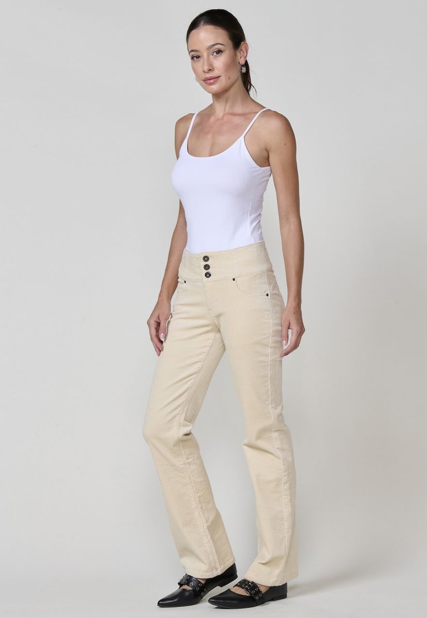 KOROSHI Nohavice  prírodná biela