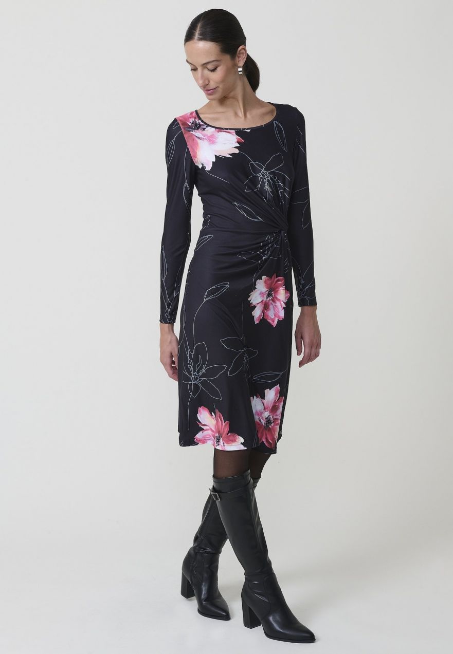 KOROSHI Šaty  svetloružová / čierna / biela