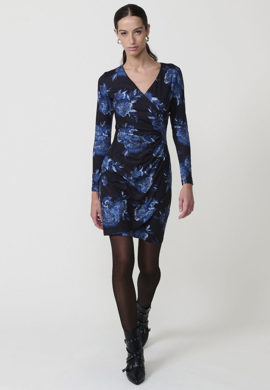 KOROSHI Šaty  modrá / čierna