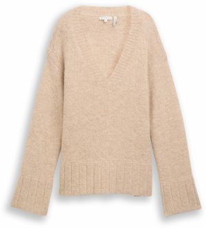 TOM TAILOR Sveter  piesková