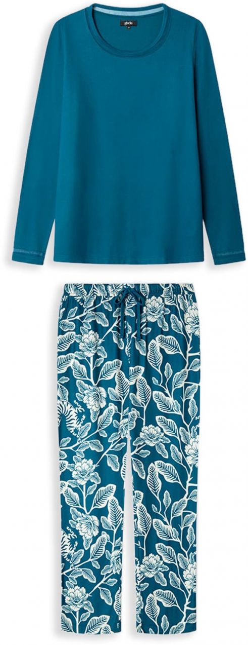 Gisela Pyžamo  modrá / biela