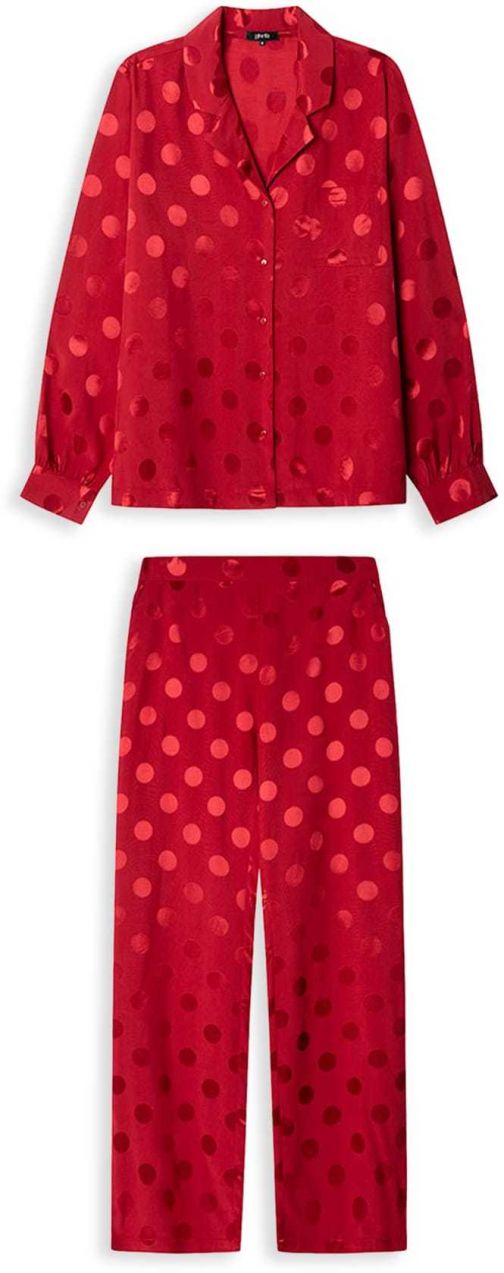 Gisela Pyžamo  grenadínová / neónovo červená