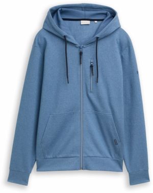 TOM TAILOR Tepláková bunda  zafírová / čierna