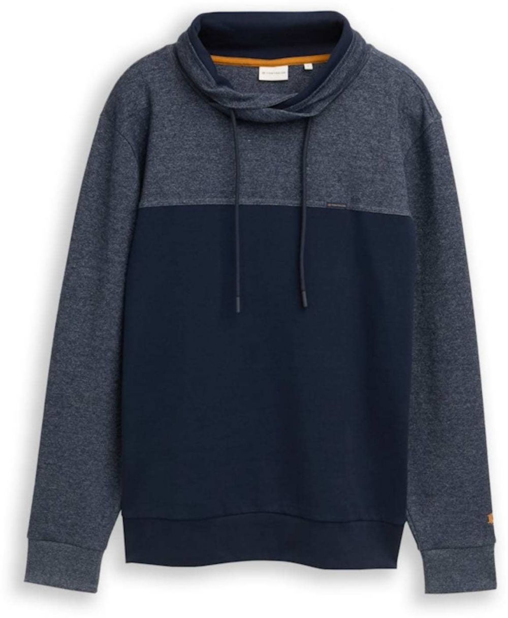 TOM TAILOR Mikina  námornícka modrá / modrá melírovaná