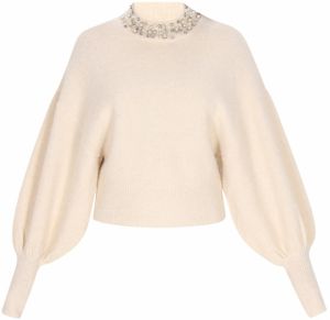 faina Oversize sveter  krémová