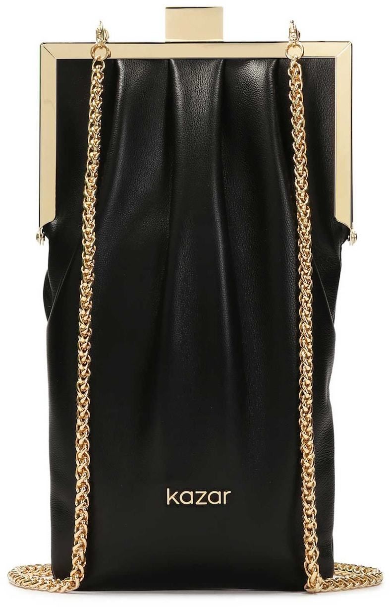 Kazar Listová kabelka  čierna