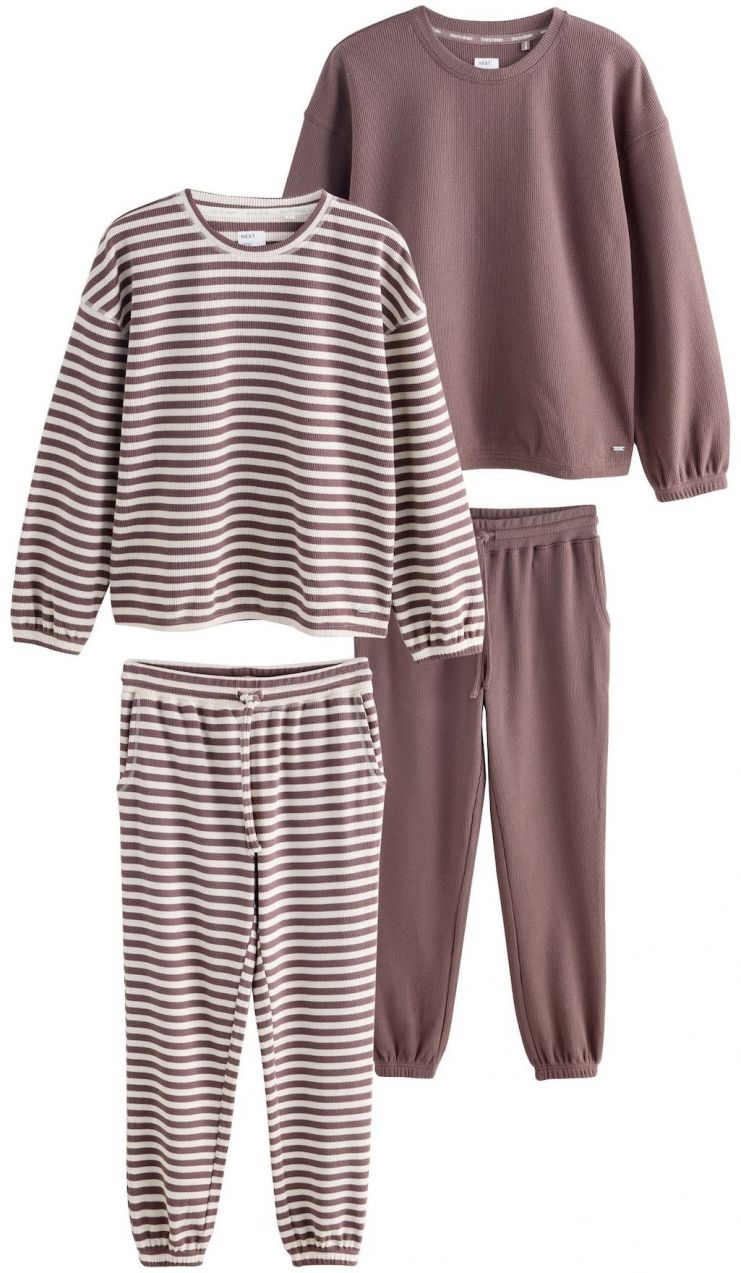 Next Pyžamo 'Waffle'  mokka / biela