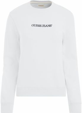 GUESS JEANS Mikina  čierna / biela