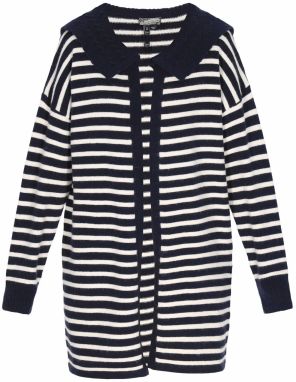 DreiMaster Vintage Kardigán  námornícka modrá / biela