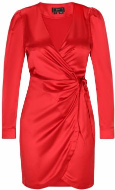 faina Kokteilové šaty  červená