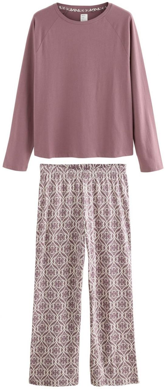 Next Pyžamo  čokoládová / prírodná biela