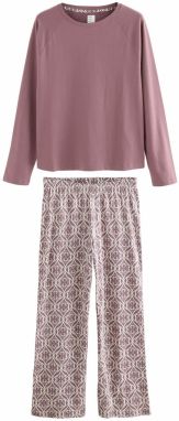 Next Pyžamo  čokoládová / prírodná biela