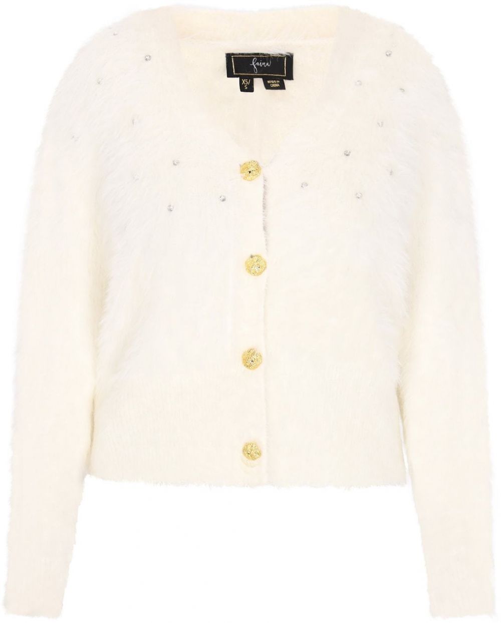 faina Kardigán  biela ako vlna