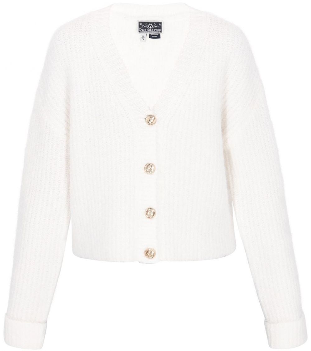 DreiMaster Maritim Kardigán 'Maritime'  šedobiela