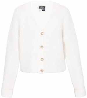 DreiMaster Maritim Kardigán 'Maritime'  šedobiela