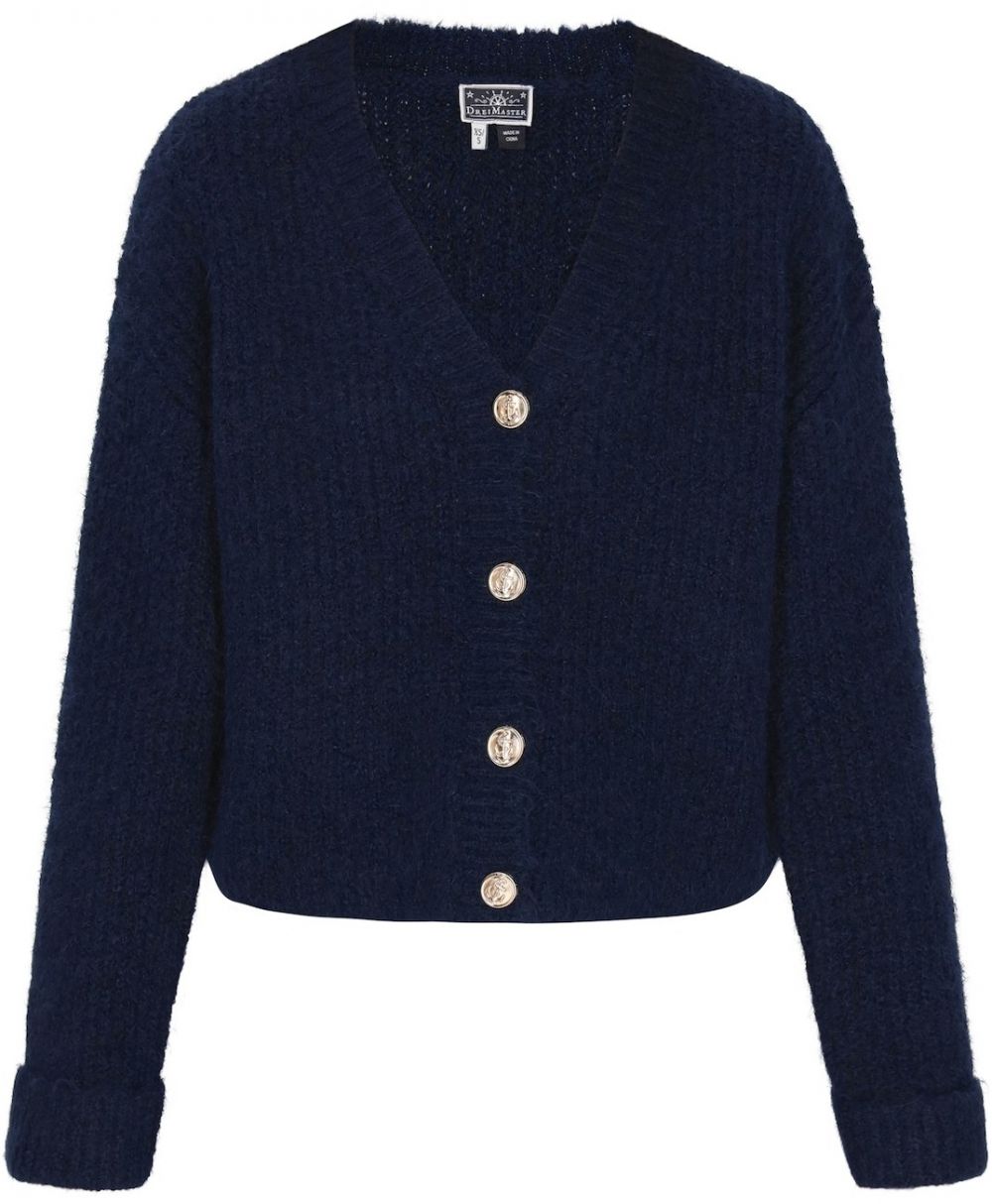 DreiMaster Maritim Kardigán  námornícka modrá