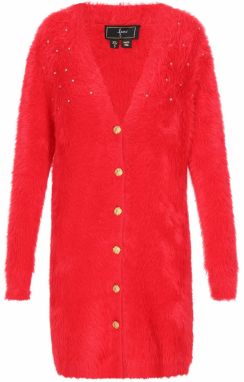 faina Pletený kabát  červená