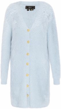 faina Pletený kabát  svetlomodrá