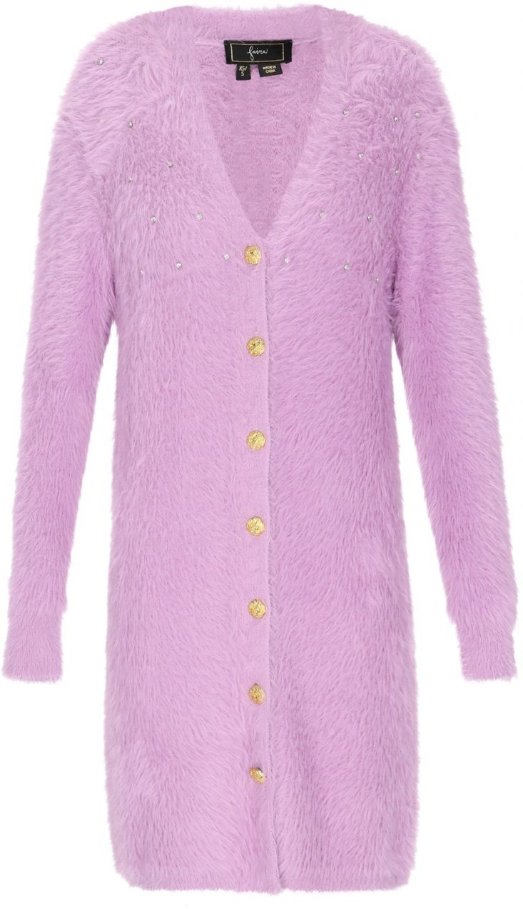 faina Pletený kabát  slivková