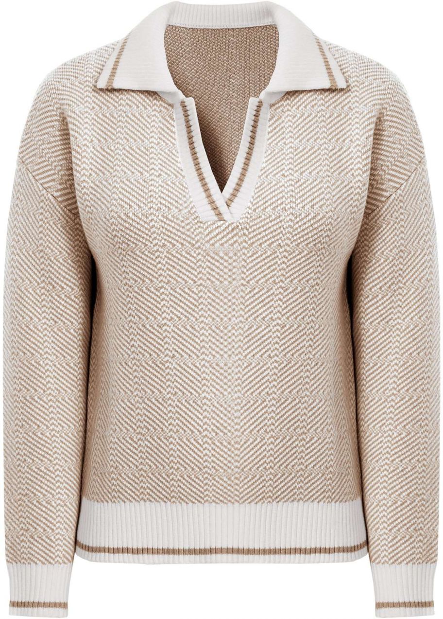 Imily Bela Sveter  béžová / biela