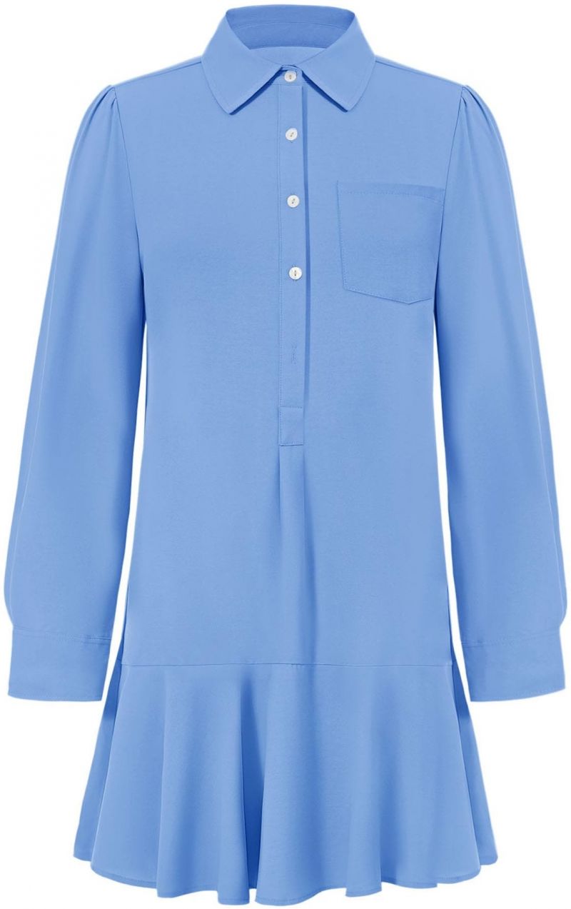 Imily Bela Košeľové šaty  modrá