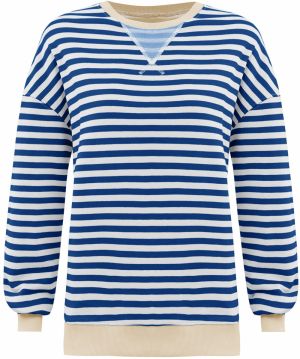 Imily Bela Mikina  béžová / modrá / biela