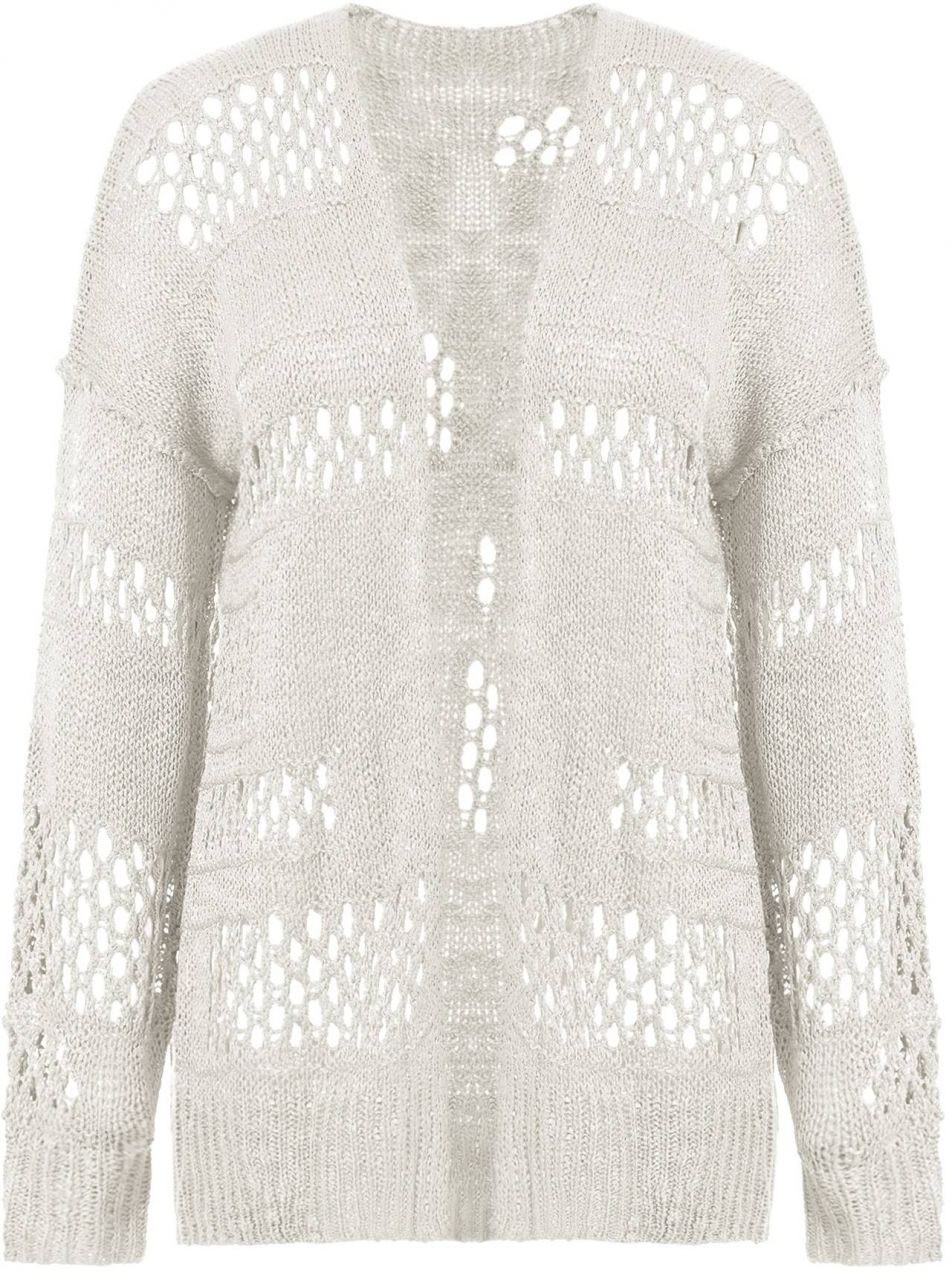 Imily Bela Kardigán  šedobiela