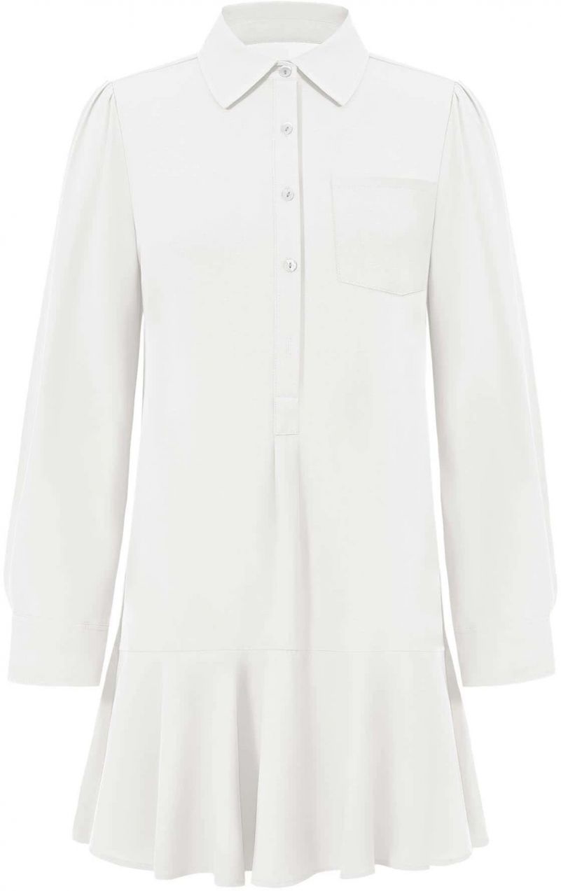 Imily Bela Košeľové šaty  biela