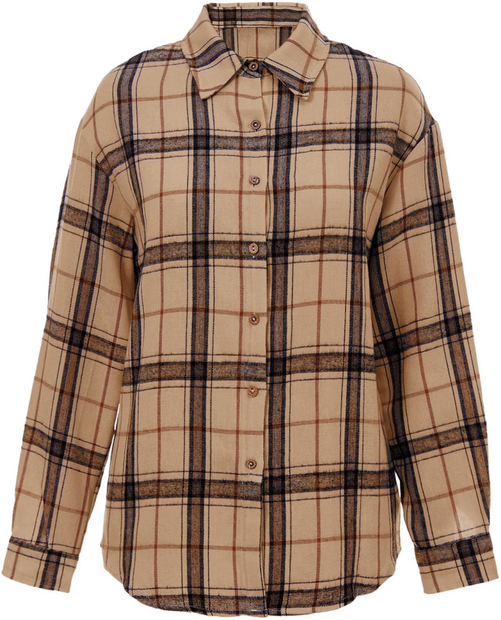 Imily Bela Blúzka  svetlohnedá / tmavohnedá / čierna