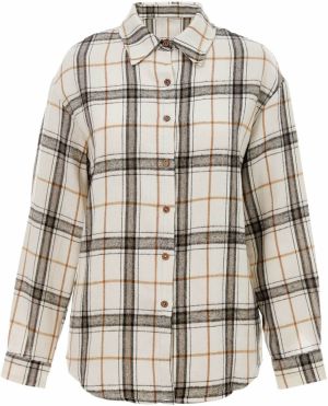 Imily Bela Blúzka  krémová / hnedá / čierna