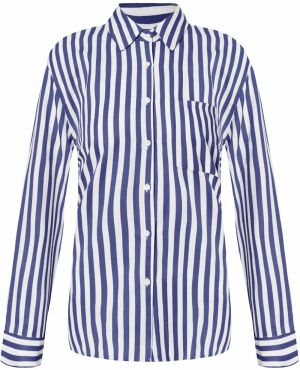 Imily Bela Blúzka  modrá / biela