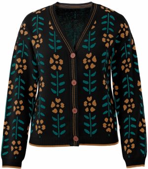 Imily Bela Kardigán  nefritová / oranžová / čierna