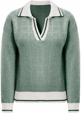 Imily Bela Sveter  zelená / biela