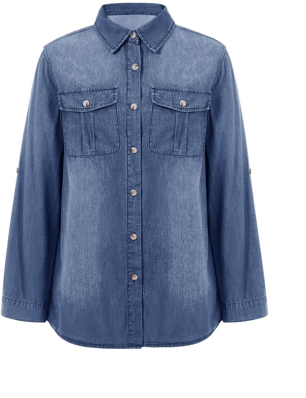 Imily Bela Blúzka  modrá denim