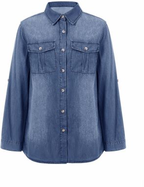 Imily Bela Blúzka  modrá denim